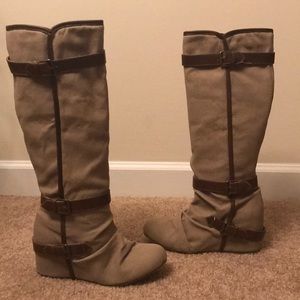 Aldo Hidden Wedge Calf Boots